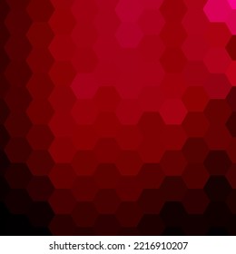 Red hexagon background. Vector graphics. Presentation template.