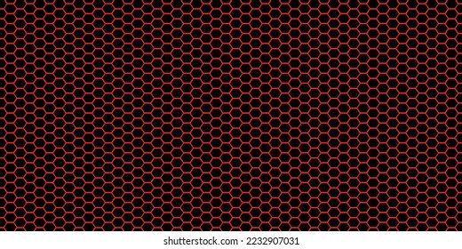 Red hexagon and black abstract background