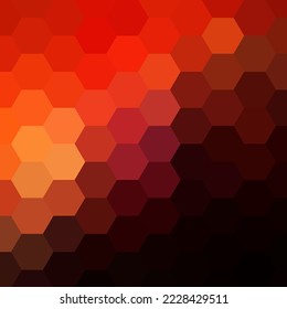 Red hexagon - geometric background. Vector illustration, fully editable, you can change the shape and color