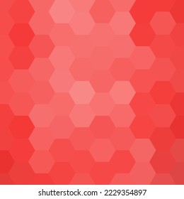 Red hexagon - geometric background. Vector illustration, fully editable, you can change the shape and color