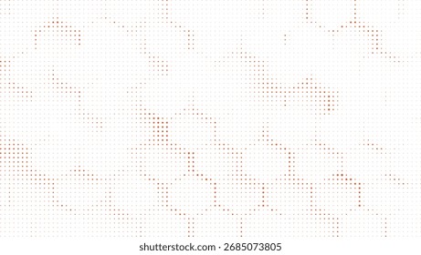 Fundo de vetor de textura pontilhada de meio-tom hexágono vermelho para design de pôster moderno, obras de arte abstratas futuristas e sobreposições criativas