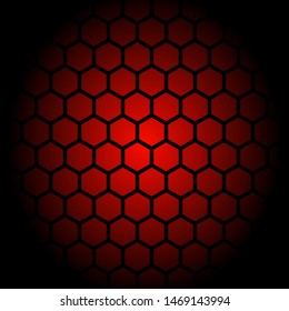 Red hexagon honeycomb pattern design