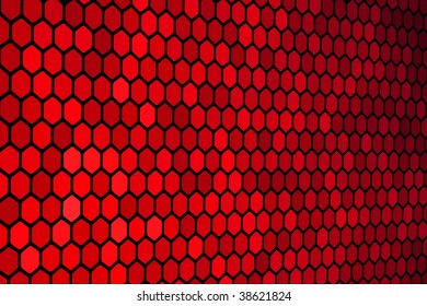 Red Hexagon Pattern