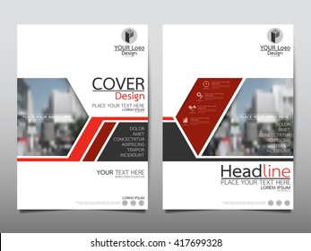 Red hexagon technology annual report brochure flyer design template vector, Leaflet cover presentation abstract geometric background, layout in A4 size