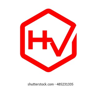 red hexagon typography typeset logotype alphabet font image vector icon logo symbol