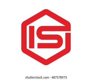 red hexagon typography typeset logotype alphabet font image vector icon logo symbol