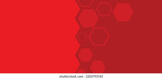 Red hexagonal background. Abstract background. Sport and trendy wallpaper concept. Technology geometric shapes. Vector illustration.