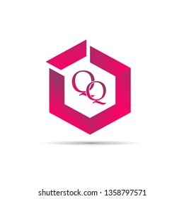 red hexagonal letter QQ 