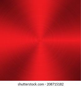 red high contrast circular brushed aluminum texture 