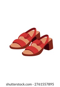 red high heel sandals elegant stylish feminine summer footwear