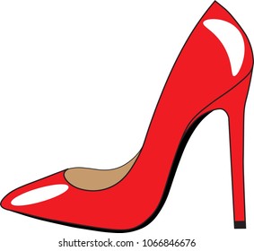 Red high heel shoe icon