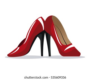 red high heel shoe wo
