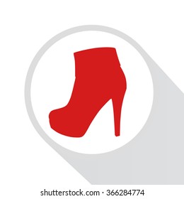 Red high heel shoes icon