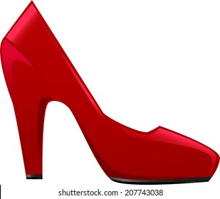 Red high heel vector