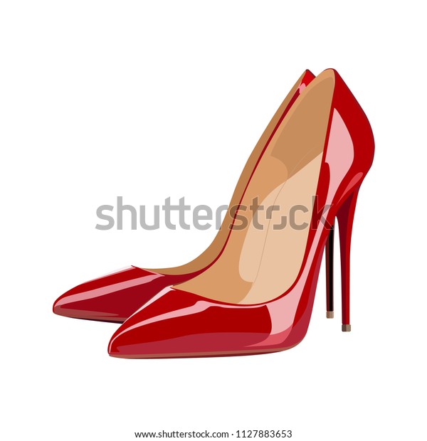 Red High Heeled Shoe Vector Illustration Stock Vector (Royalty Free ...