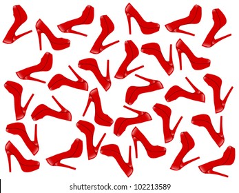 Red High Heels Background