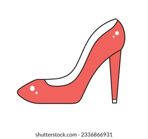 Ilustración vectorial aislada de tacones altos rojos