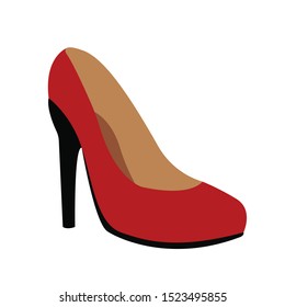 Red high heels shoe vector illustration emoji