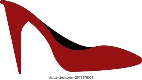 Red High Heels Shoes Illustration