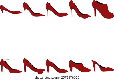 Red High Heels Shoes Illustration