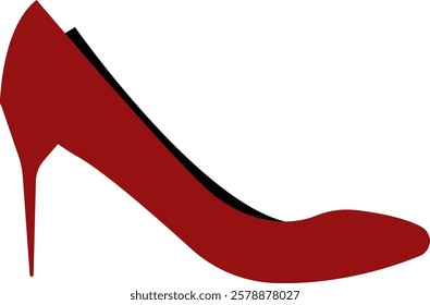 Red High Heels Shoes Illustration