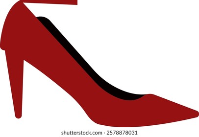 Red High Heels Shoes Illustration