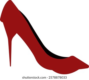 Red High Heels Shoes Illustration