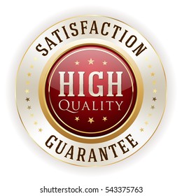 Red High Quality Badge With White Border
