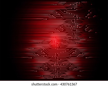 red high tech circuit board, abstract circuit board, CPU, PC computer