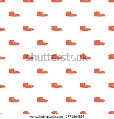 Red high top sneakers forming a repetitive seamless pattern on a white background
