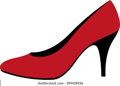 Red high-heeled shoes.