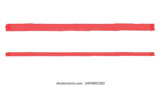 Red highlight brush lines vector illustration design elements