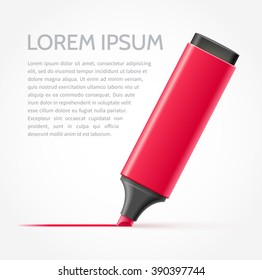 Red highlighter and blank text block