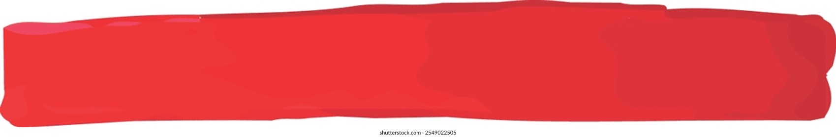 Red highlighter stroke. Underline marker color element