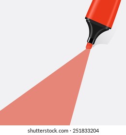 Red highlighter vector.