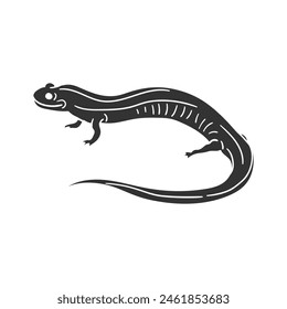 Red Hills Salamander Icon Silhouette Illustration. Amphibians Vector Graphic Pictogram Symbol Clip Art. Doodle Sketch Black Sign.