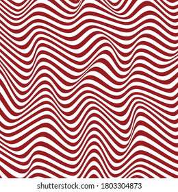 Red hipnotic zebra or wavy pattern