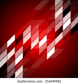 Red hi-tech abstract design. Vector background