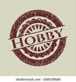 Red Hobby rubber stamp