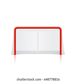 red hockey goal