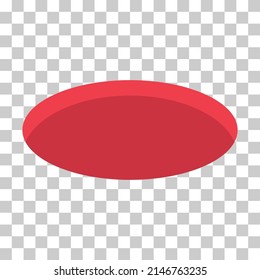 icono de diseño de agujero rojo, objeto plano de la web circular, ilustración del vector de signo profundo de golf.