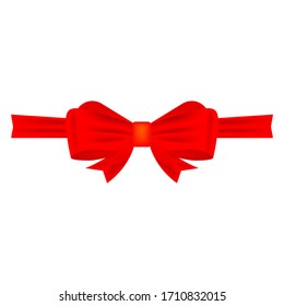 Roter Feiertagsbogen für ein Geschenk.