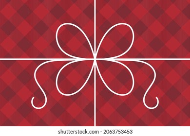 Roter Feiertag Geschenk mit Band