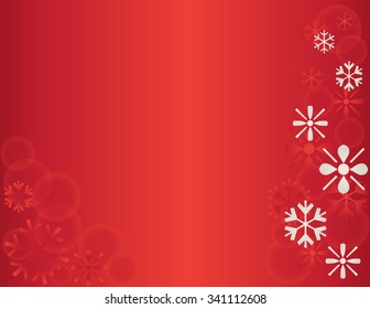 Red Holiday Snowflake Horizontal