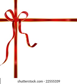 red holiday vector ribbon