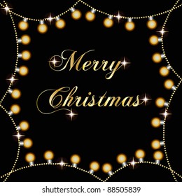  Red Holiday Xmas Vector Design with Frame.