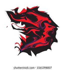 Red hollow wolf of darkness