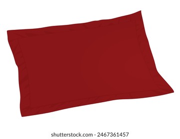 Red home cushion. vector illustration