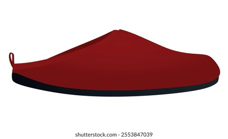 Red home footwear. vector illustration