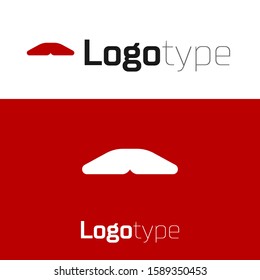 Red Homemade pie icon isolated on white background. Logo design template element. Vector Illustration